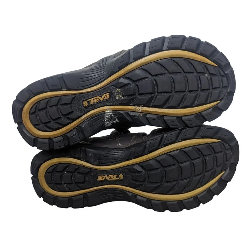 Teva Mens Size 10 Forebay Fisherman Sport Hiking Sandals Brown ShocPad 1001116